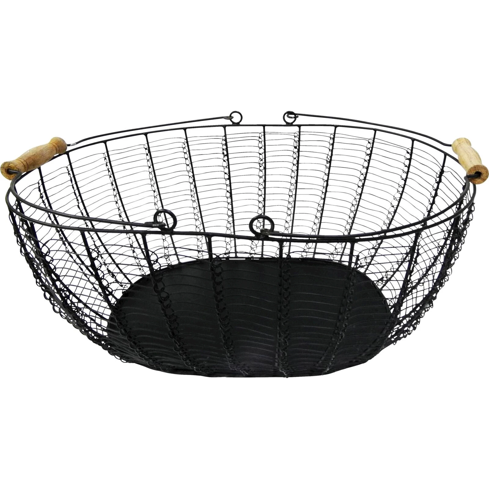 Korb Metall oval schwarz 46 kaufen - Glaswaren / Gefässe