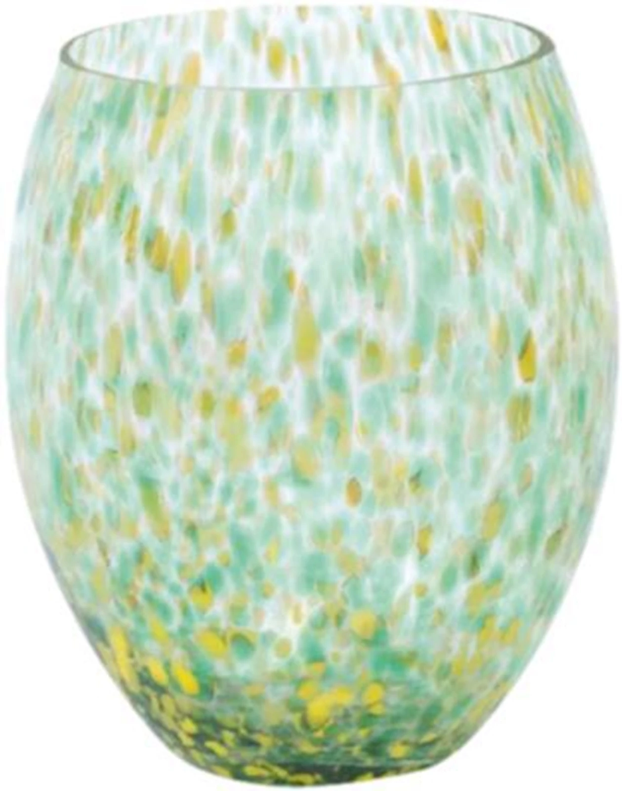 Verre bougie chauffe-plat vert 13cm