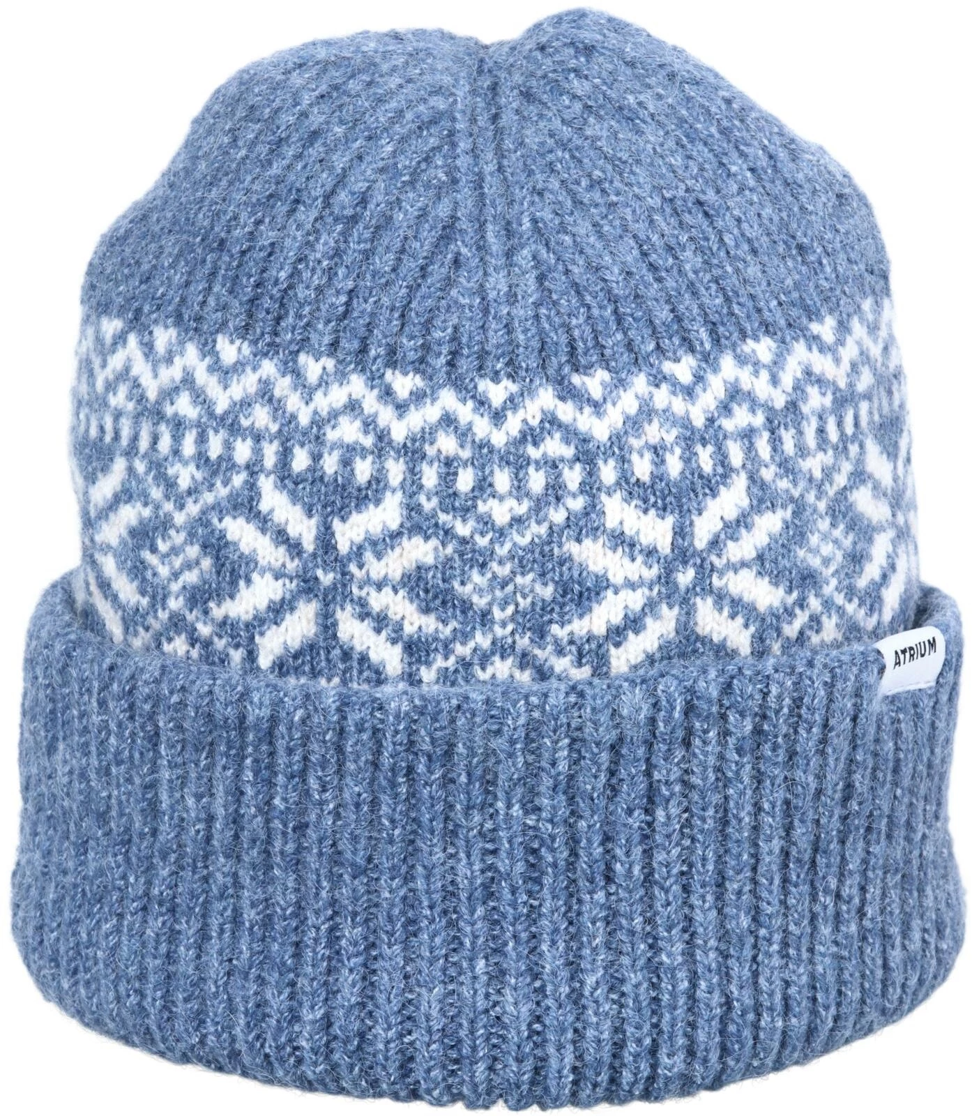 Mütze blau gemustert