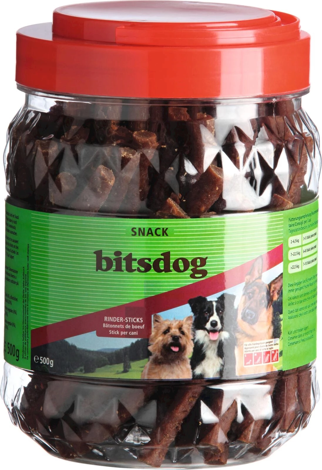 Bâtonnets de boeuf chiens 500 g