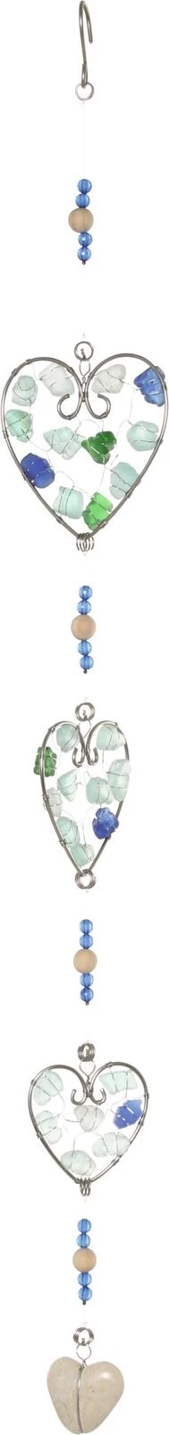 Girlande Herz Glas und Stein