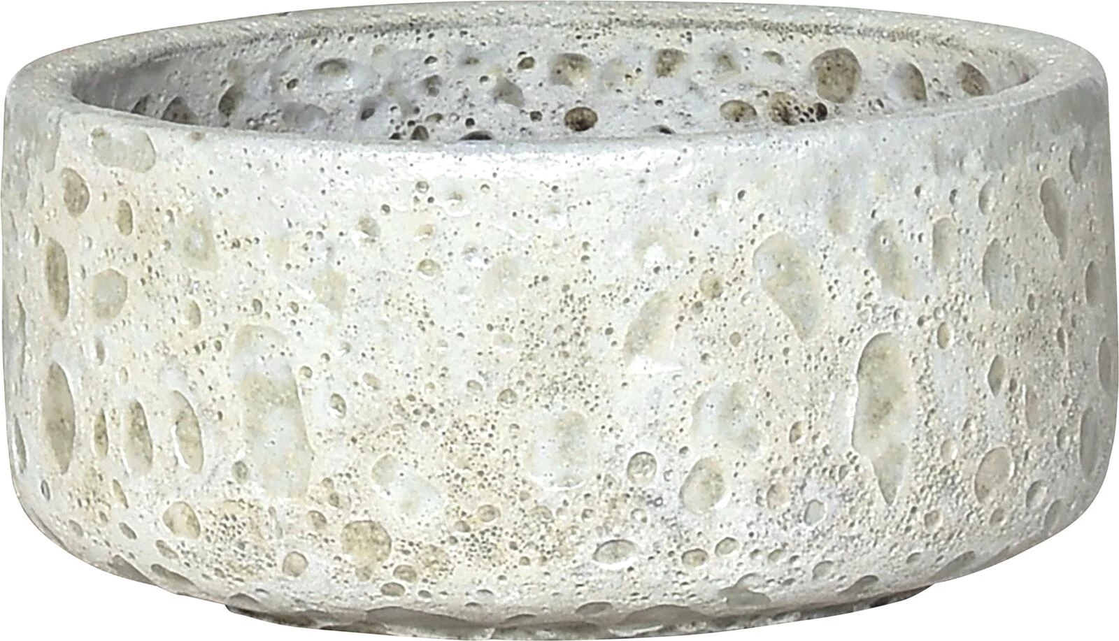 Topf Steinzeug Lava weiss 21×10cm