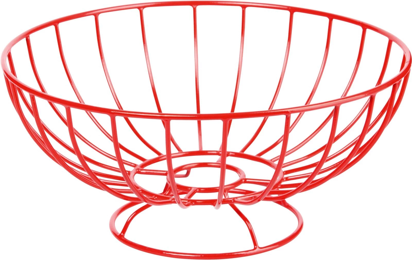 Corbeille en métal simple rouge