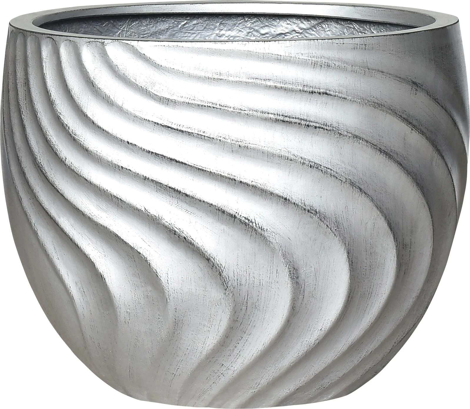 Topf Poly Wave silver 27×22 cm