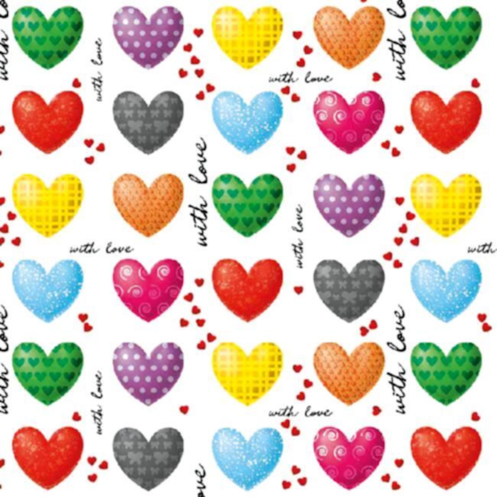 Servietten 33x33 cm Herzen