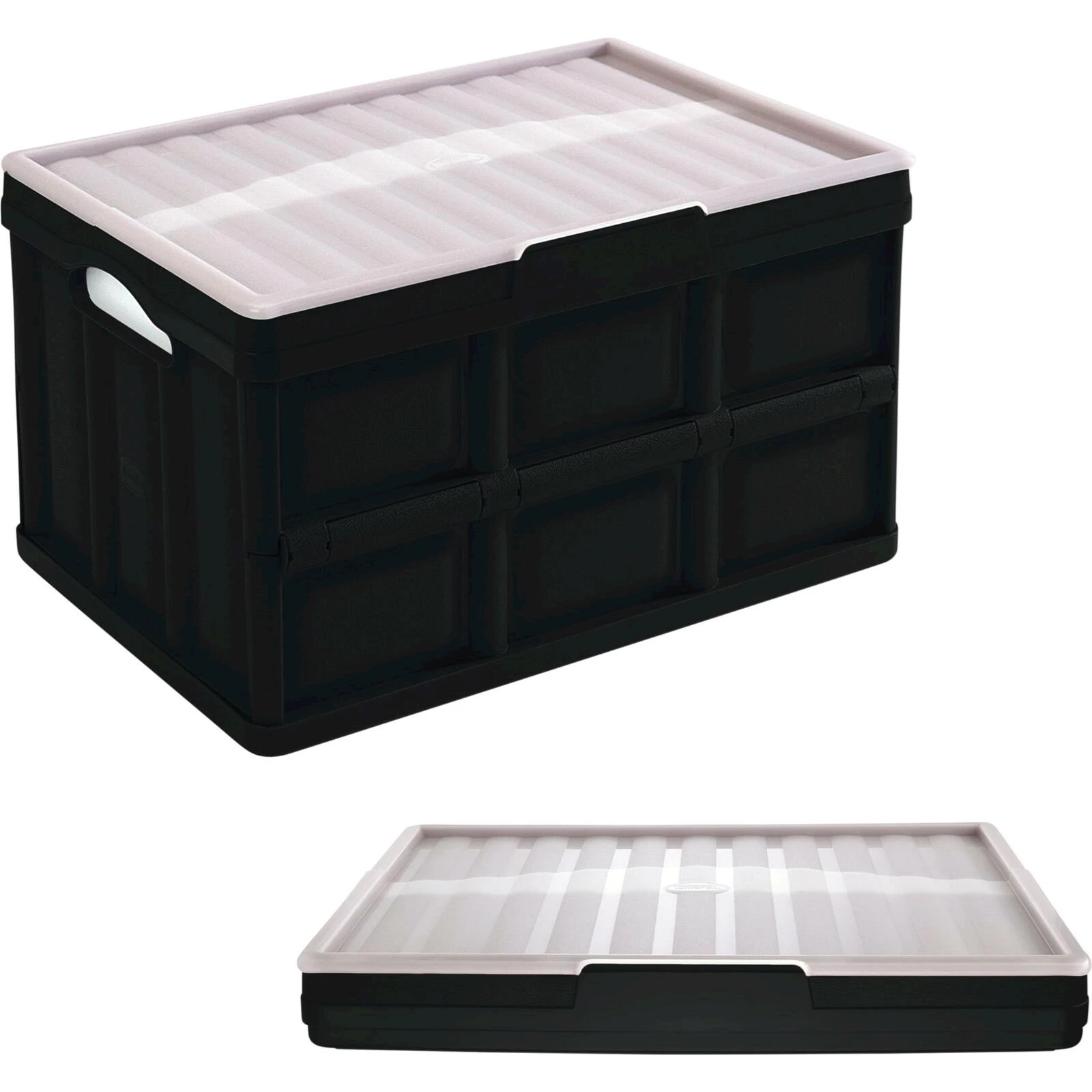 Klappbox 46 Liter mit Deckel kaufen - Plastikbehälter / Kunststoffboxen