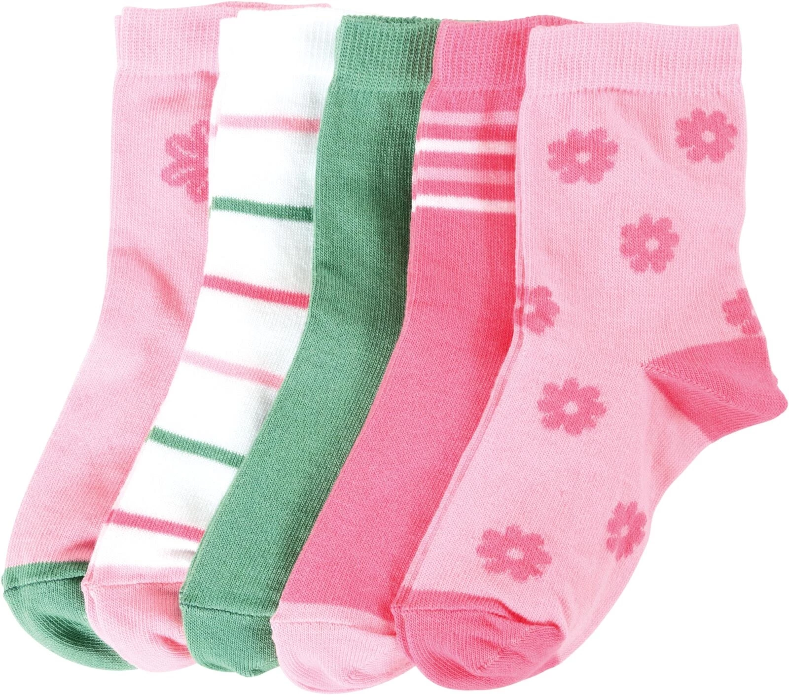 Chaussettes rose et vert 25-27