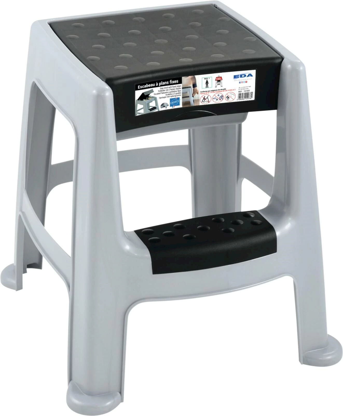 Hocker mit Trittstufe