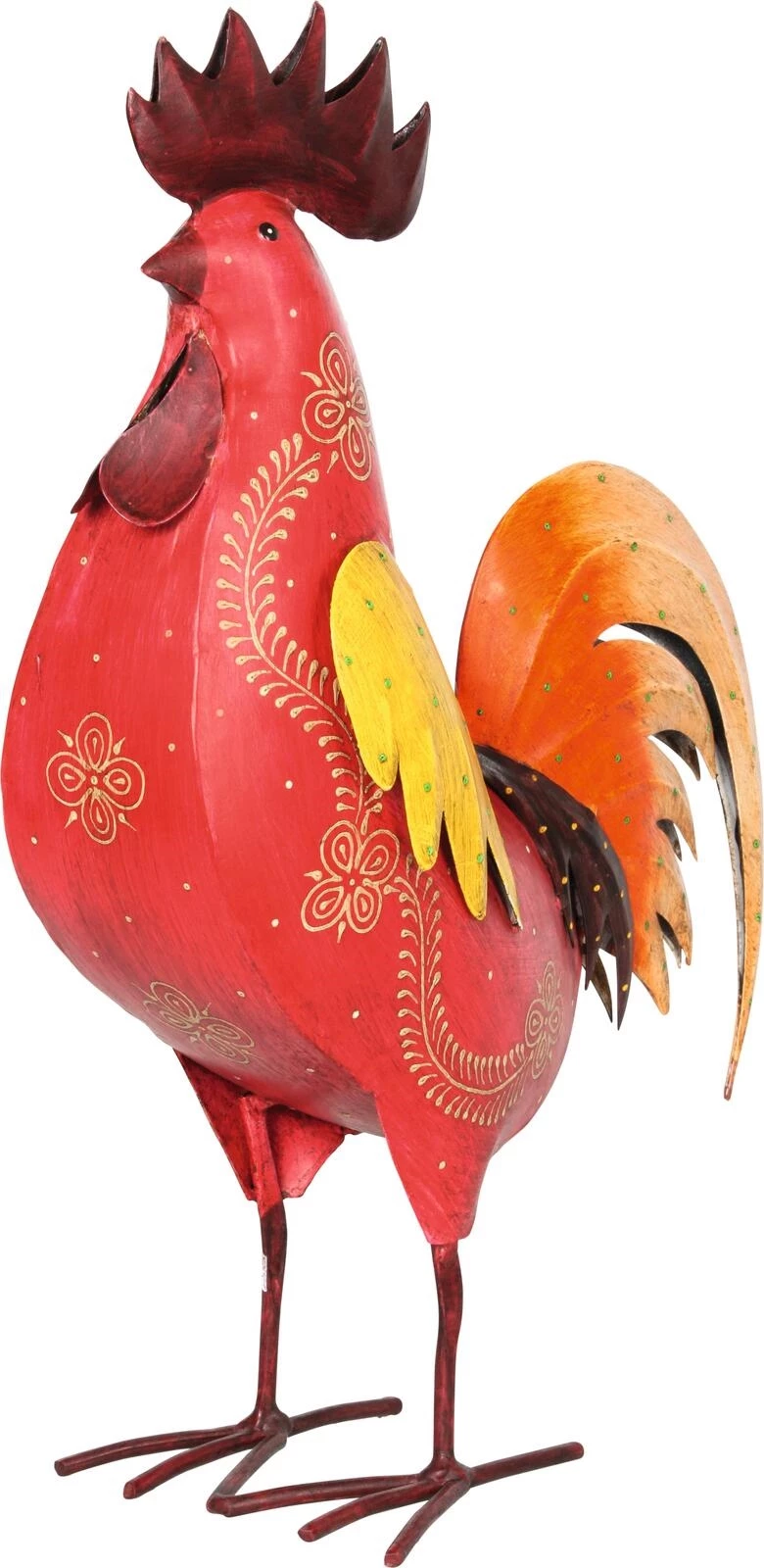 Coq de déco rouge 29 cm