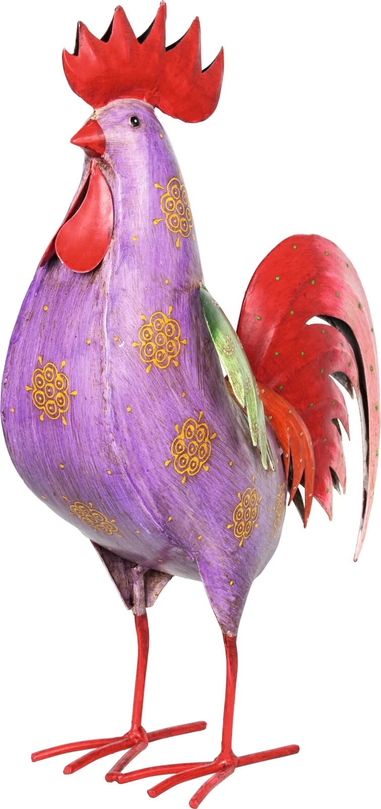 Deko-Hahn lila 29 cm