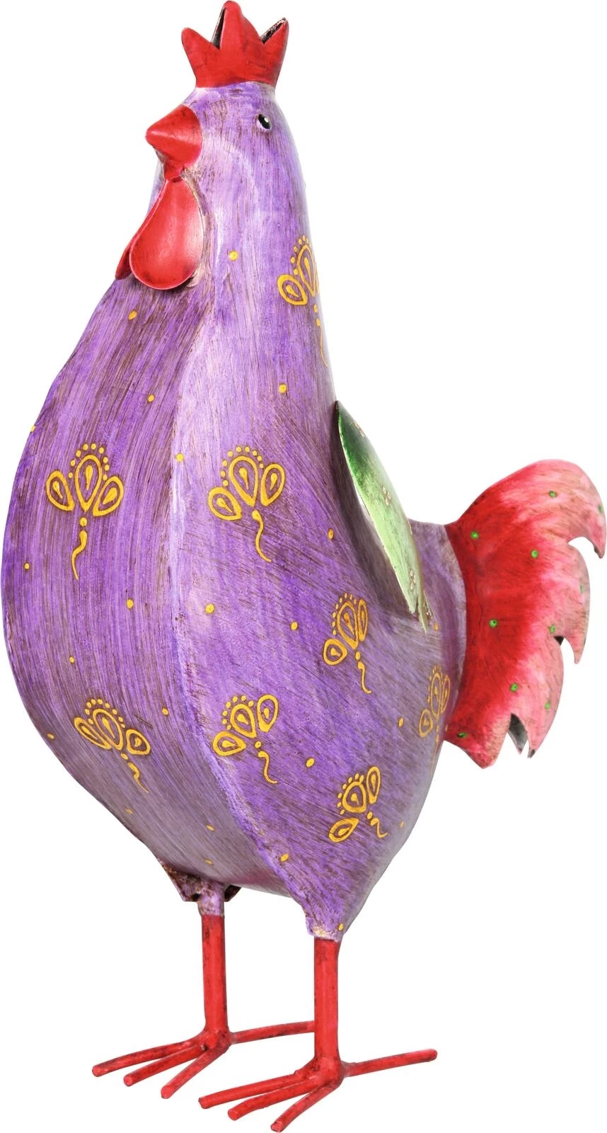 Poule de déco violet 20 cm