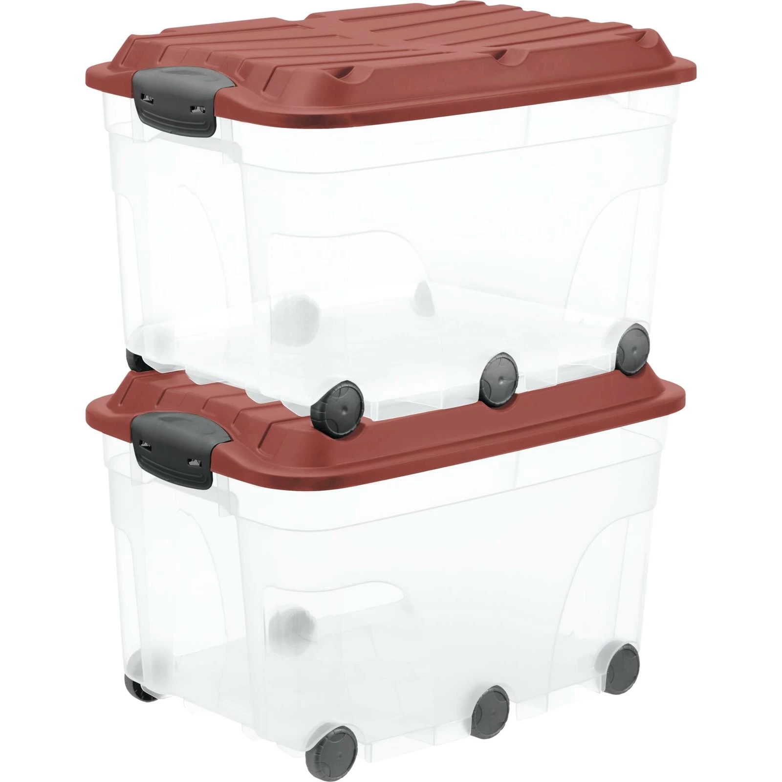 Rollboxen 57 Liter 2 St rot kaufen - Plastikbehälter / Kunststoffboxen