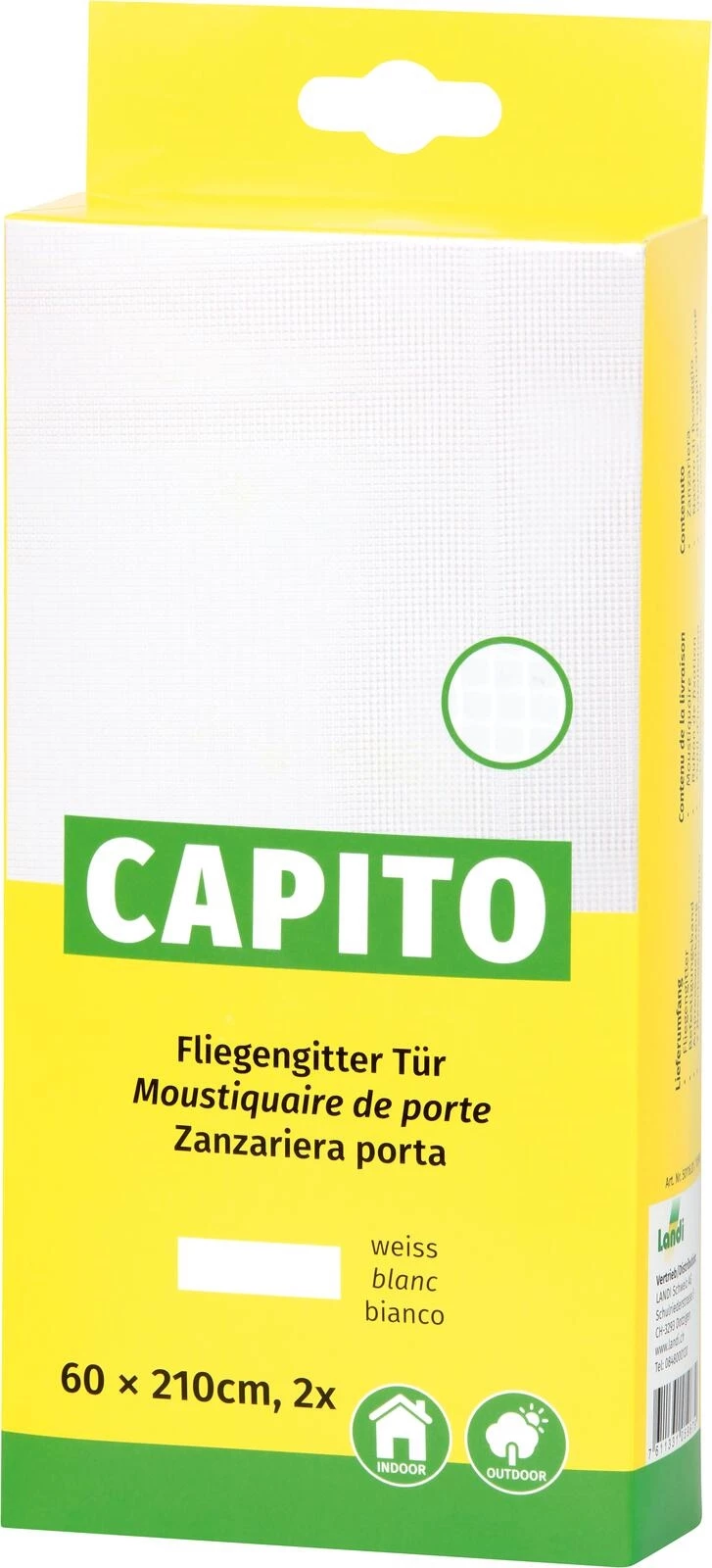 Moustiquaire porte blanc 2x60x210cm