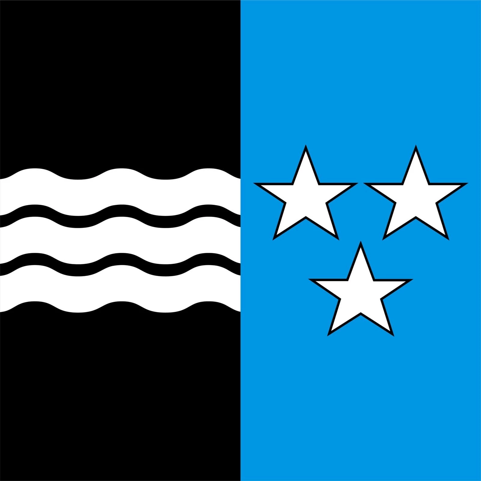 Drapeau Argovie 150×150 cm