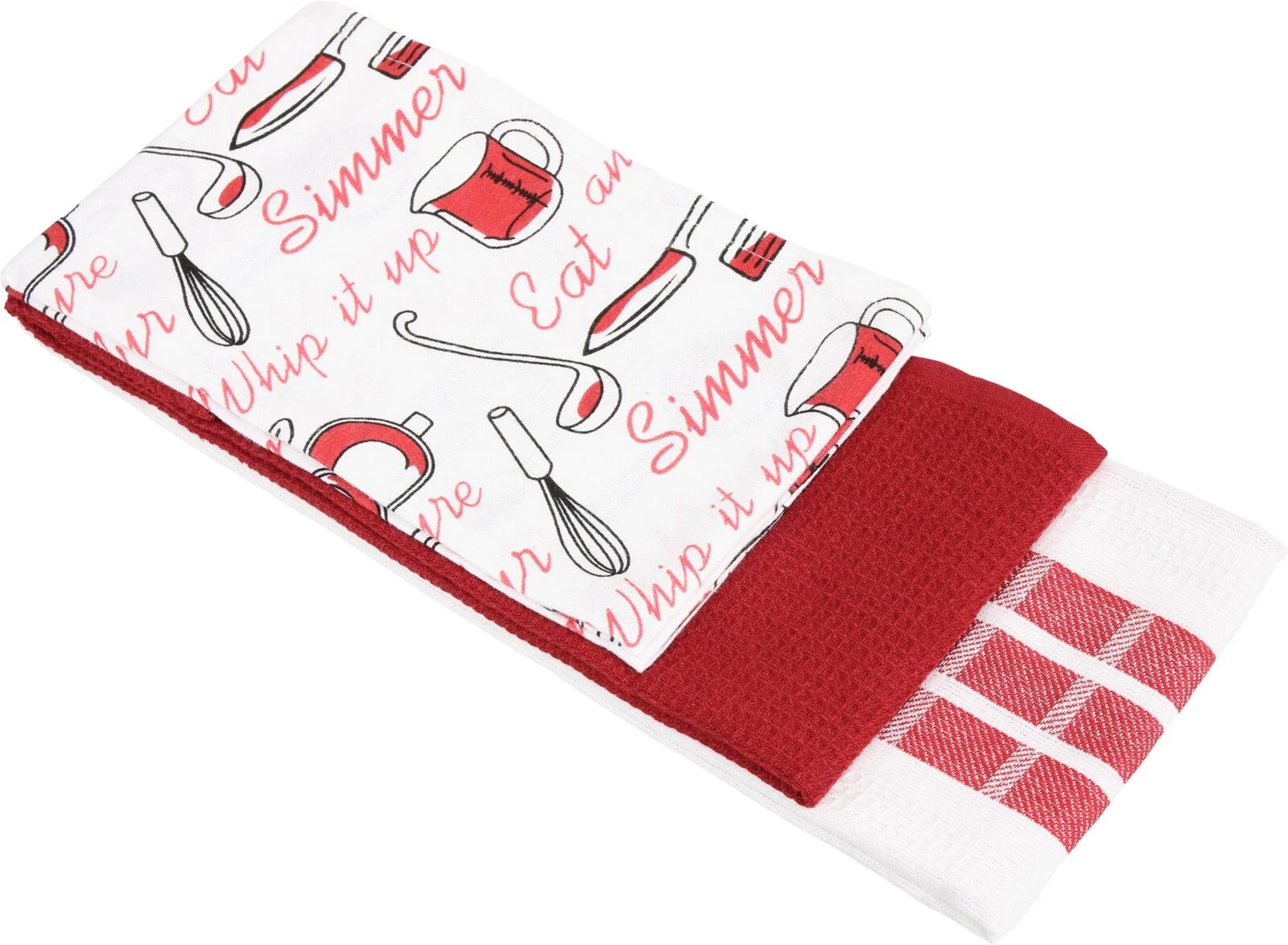 Geschirrtücher 3er Set rot