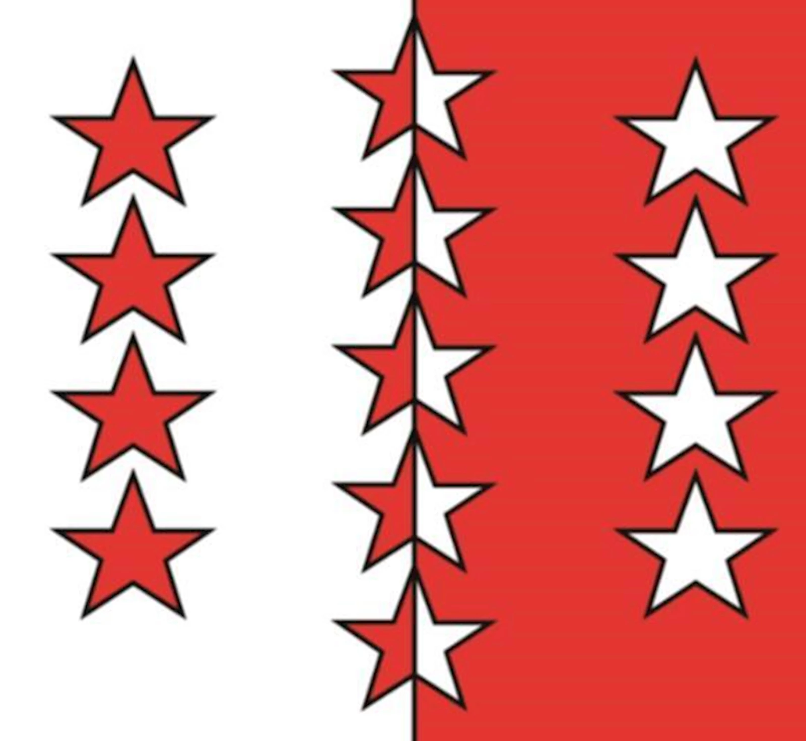 Drapeau Valais 150×150 cm