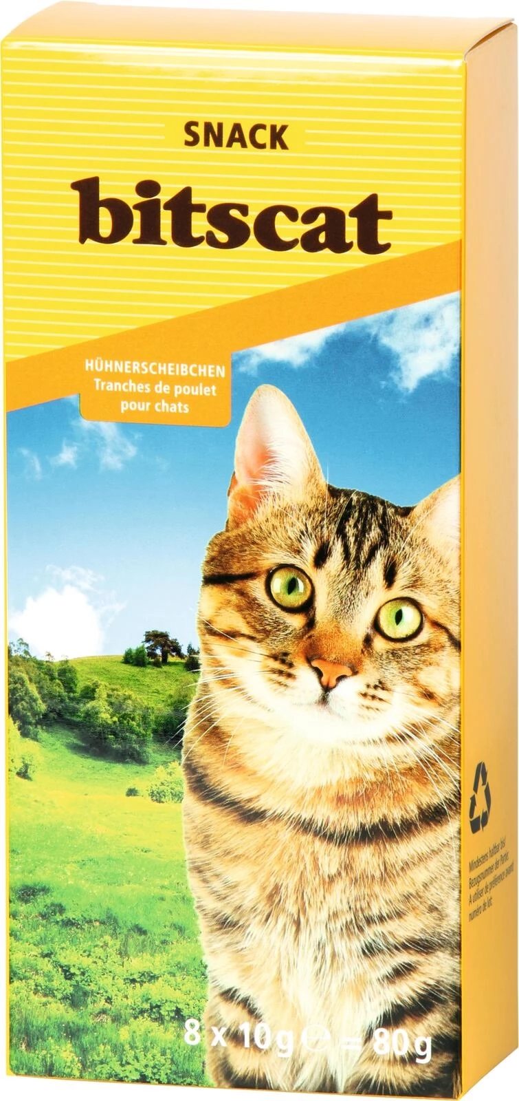 Tranches de poulet pour chat 8 × 10 g