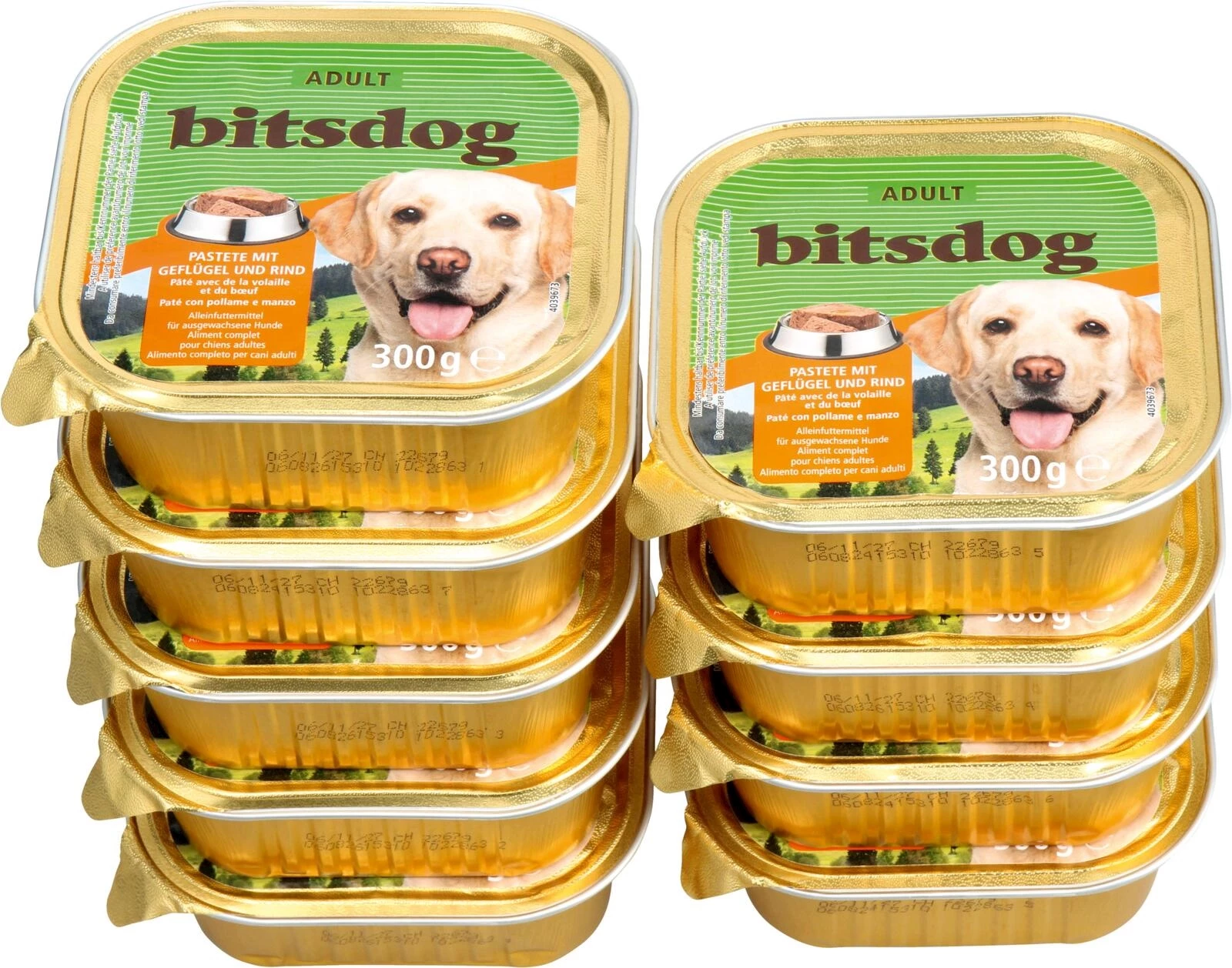 Aliment chiens boeuf/volail.9×300g