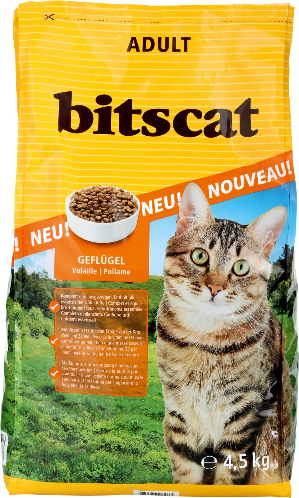Katzenfutter Geflügel bitscat 4,5 kg
