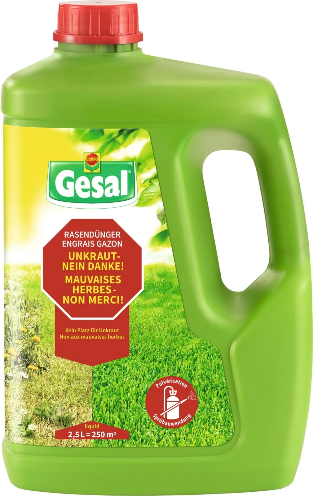 Engrais gazon mauvaises herbes non-merci