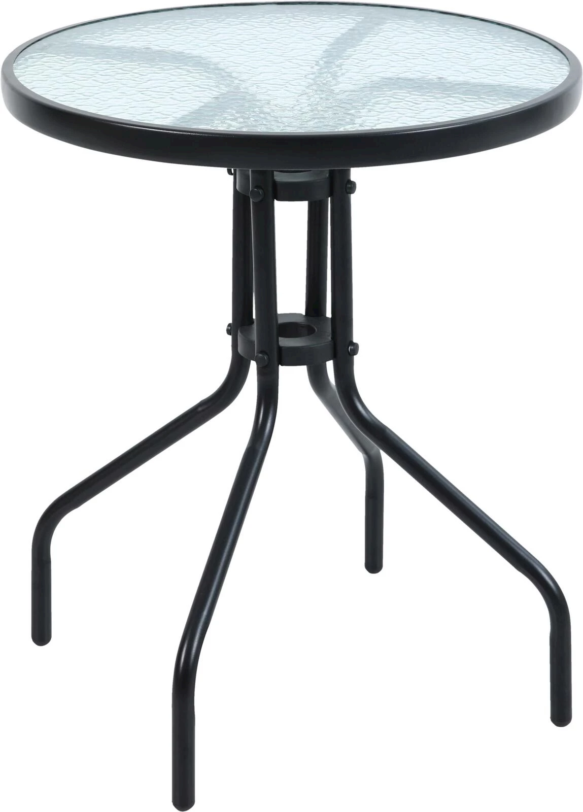 Tisch rund mit Glasplatte 60cm