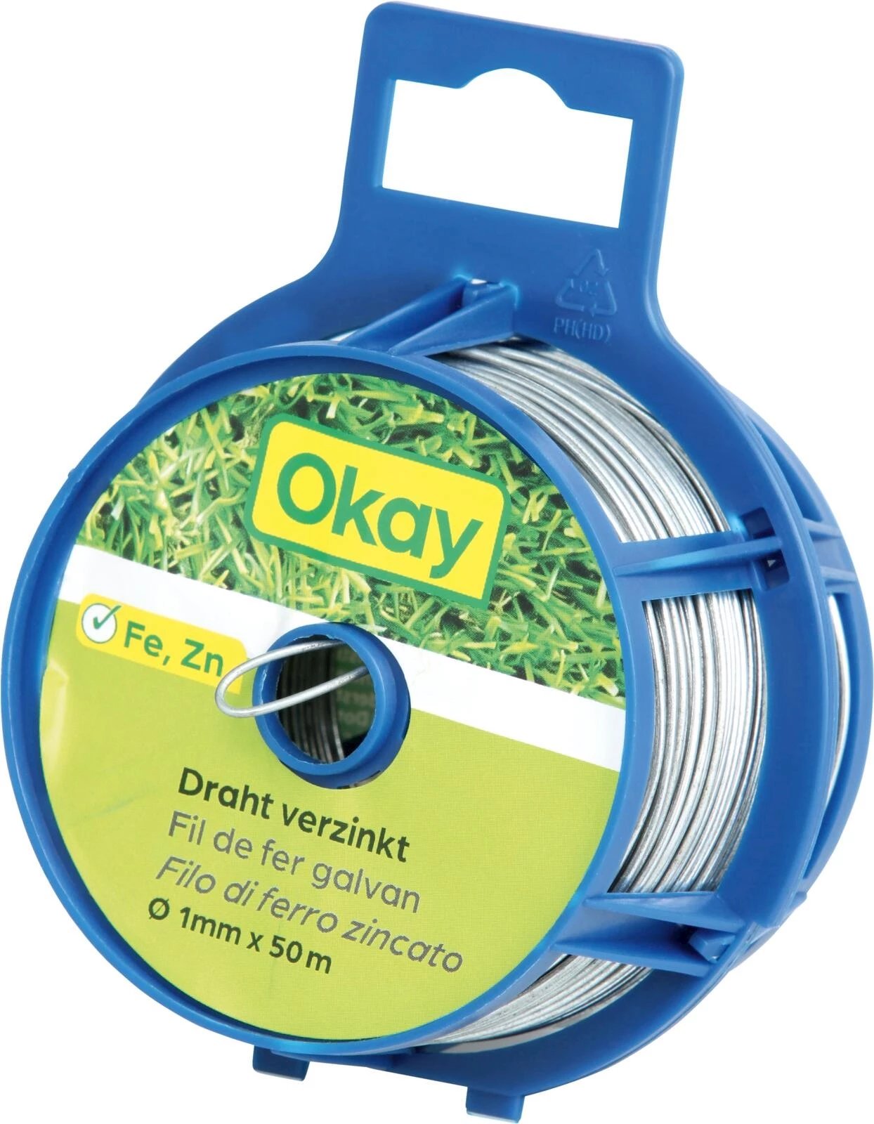 Draht  Ø 1 mm × 50 m verzinkt
