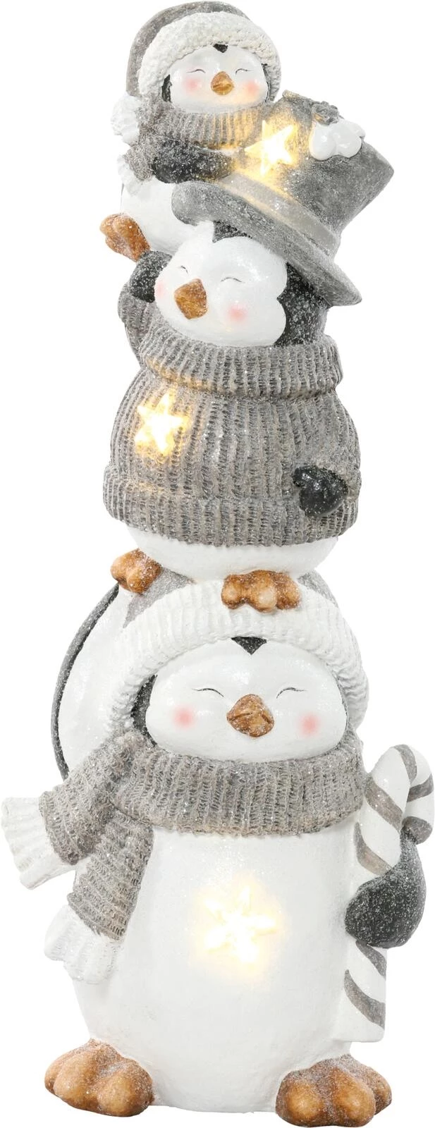 3 Pinguine mit 3 LED
