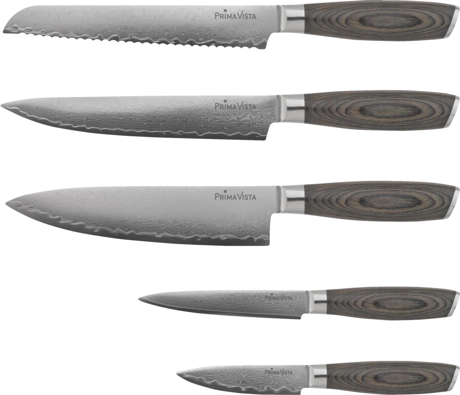 Bloc à couteaux damassé 5 pcs