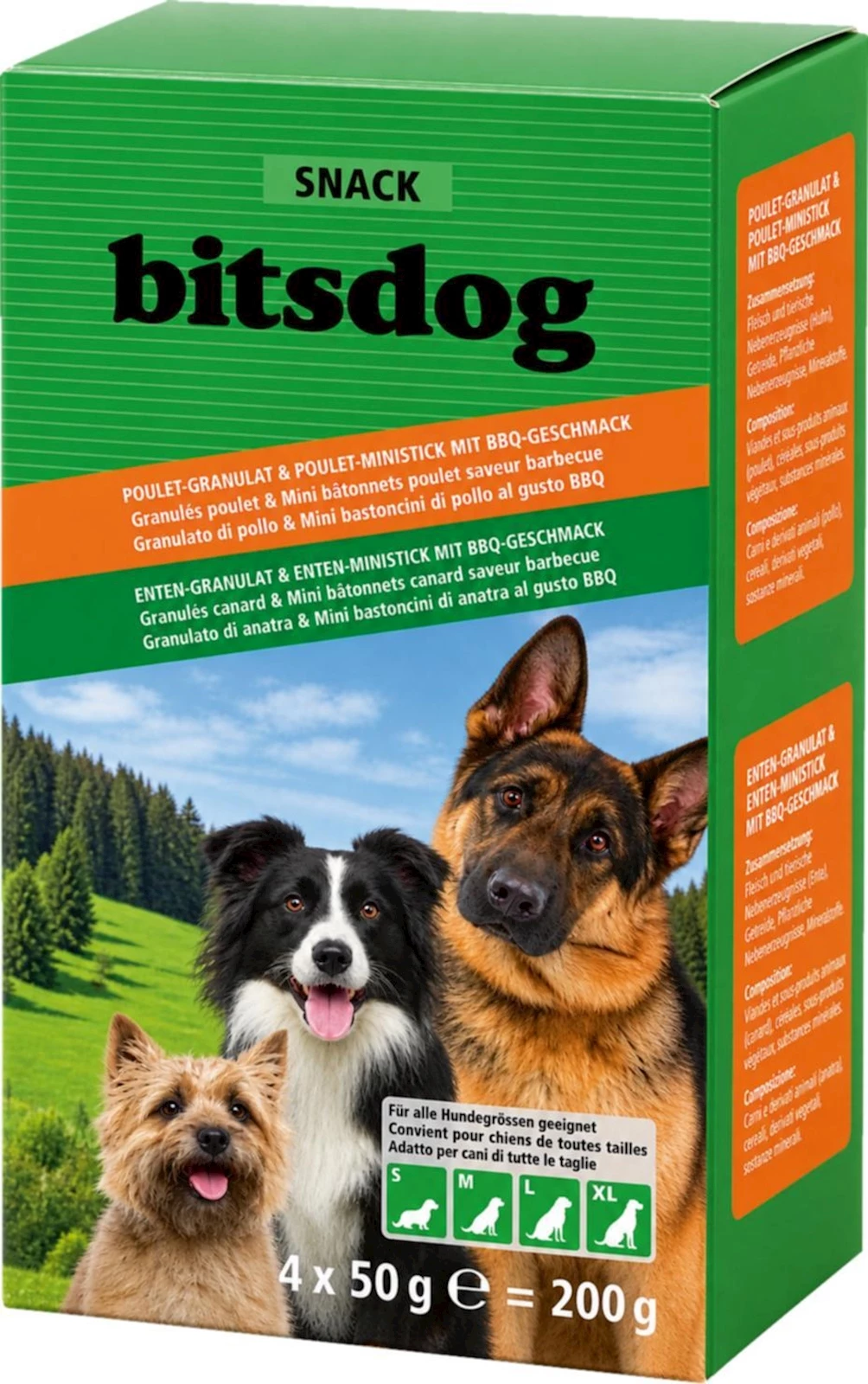 Snack chiens BBQ mix 4×50 g