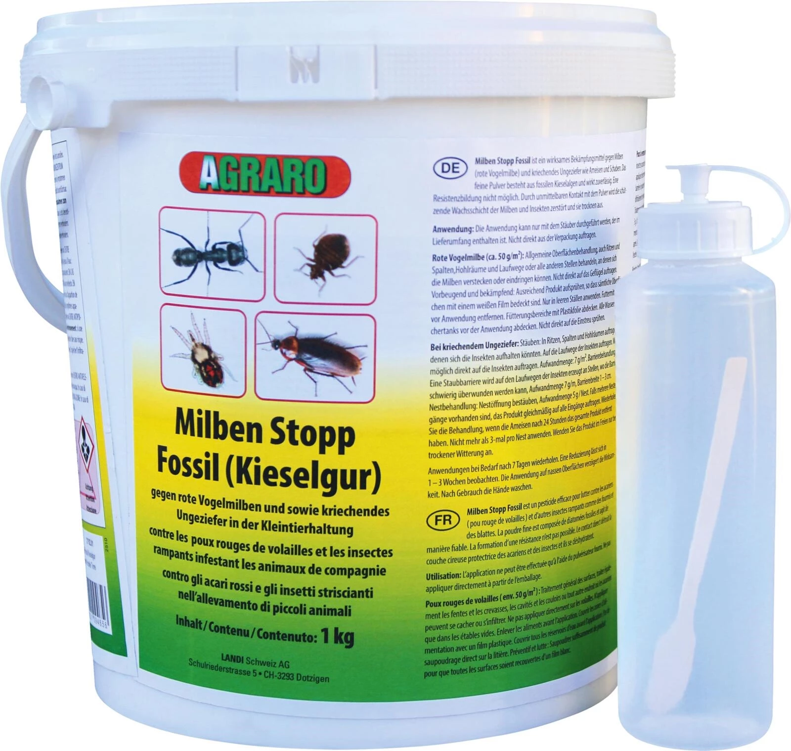 Milben Stopp Fossil Kieselgur