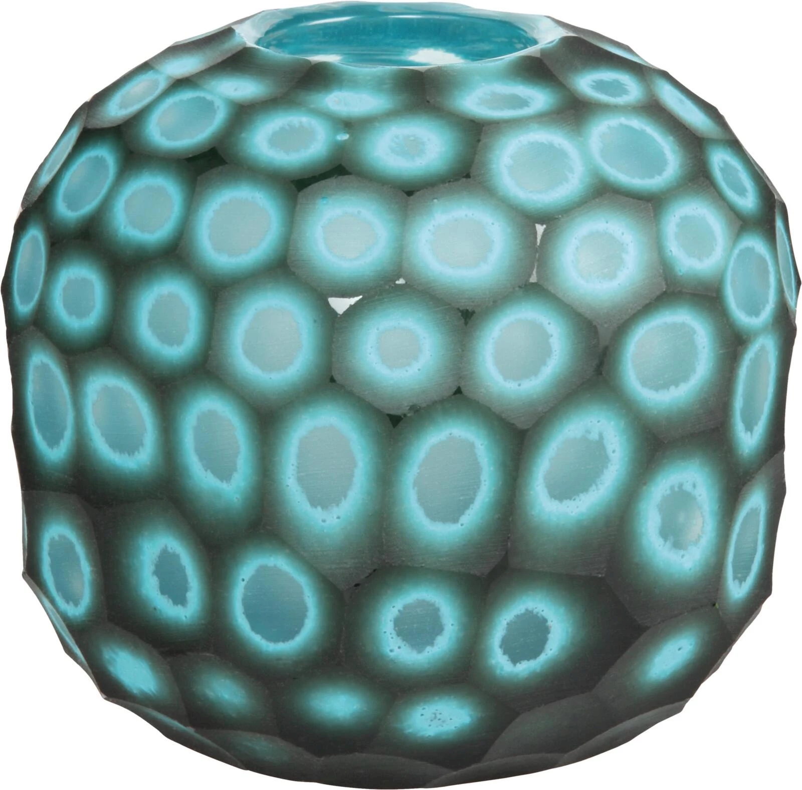 Wabenglas blau XS