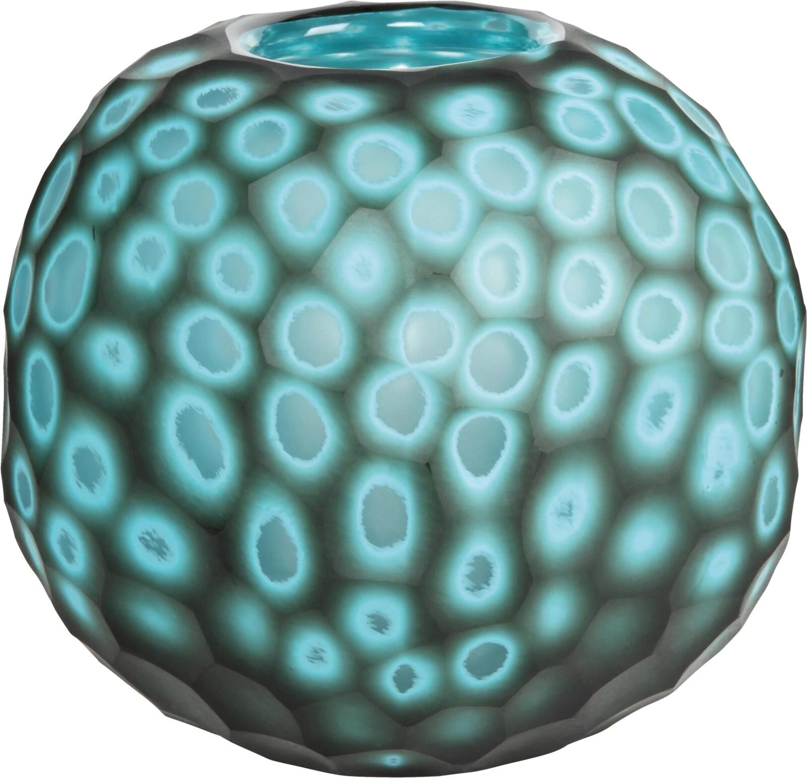 Verre alvéolé bleu S