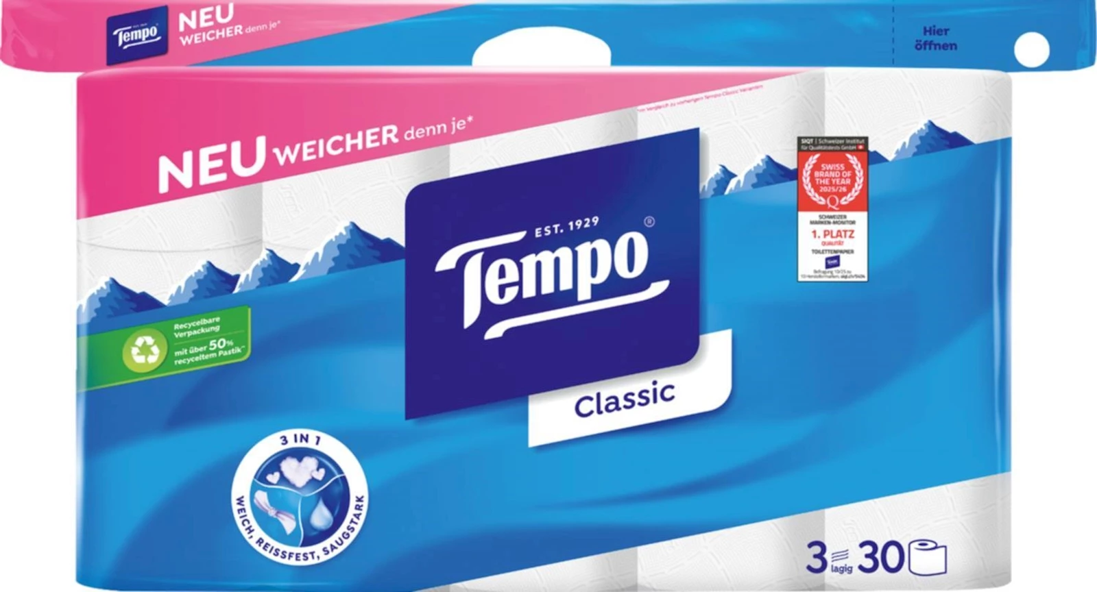 Toilettenpapier Tempo 30 Rollen
