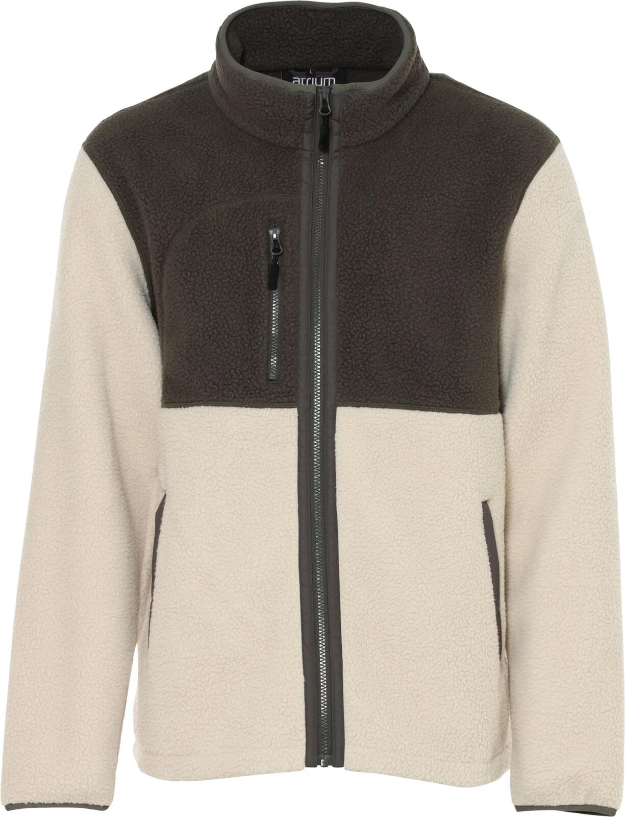 Fleecejacke olive-beige S