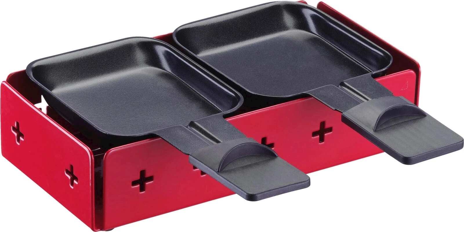 Raclette avec bougies rouges
