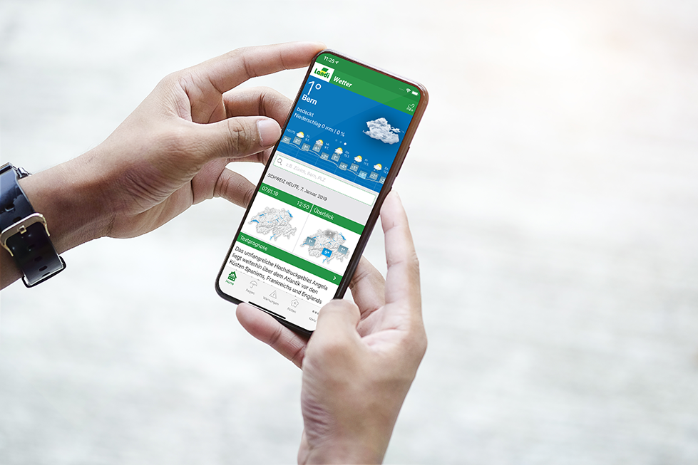 Die LANDI Wetter App für unterwegs