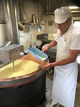 Käser Meierhofer verarbeitet Milch zu Käse